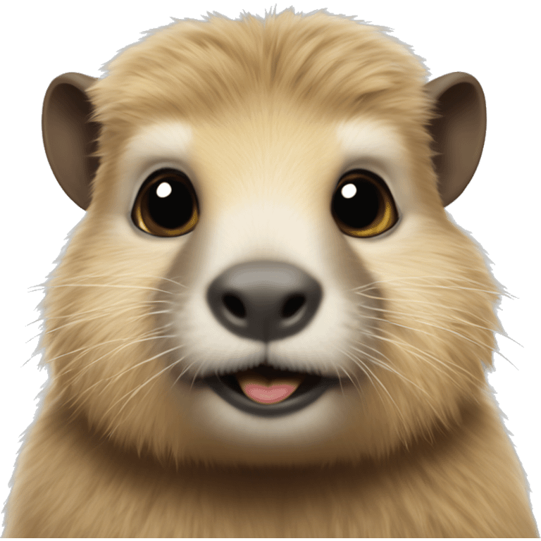 Marmotte qui fais un câlin à un monsieur blond  emoji