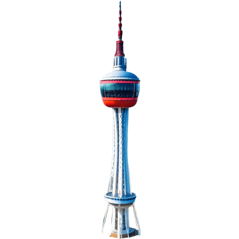 ​Cinematic Realistic N Seoul Tower, depicted in full daylight as a slender, single-column tower crowned by a cylindrical observation deck, set against a clear blue sky over Seoul’s vibrant cityscape, rendered with crisp architectural detail and bright, natural lighting that accentuates its modern elegance, emoji