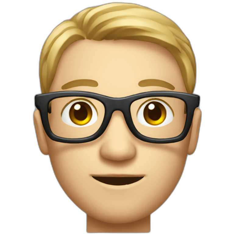 British Computer technician with glasses emoji