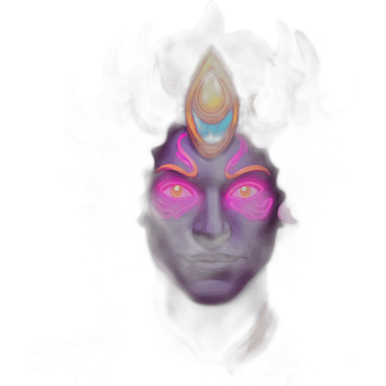 Flamboyant neon deity emoji