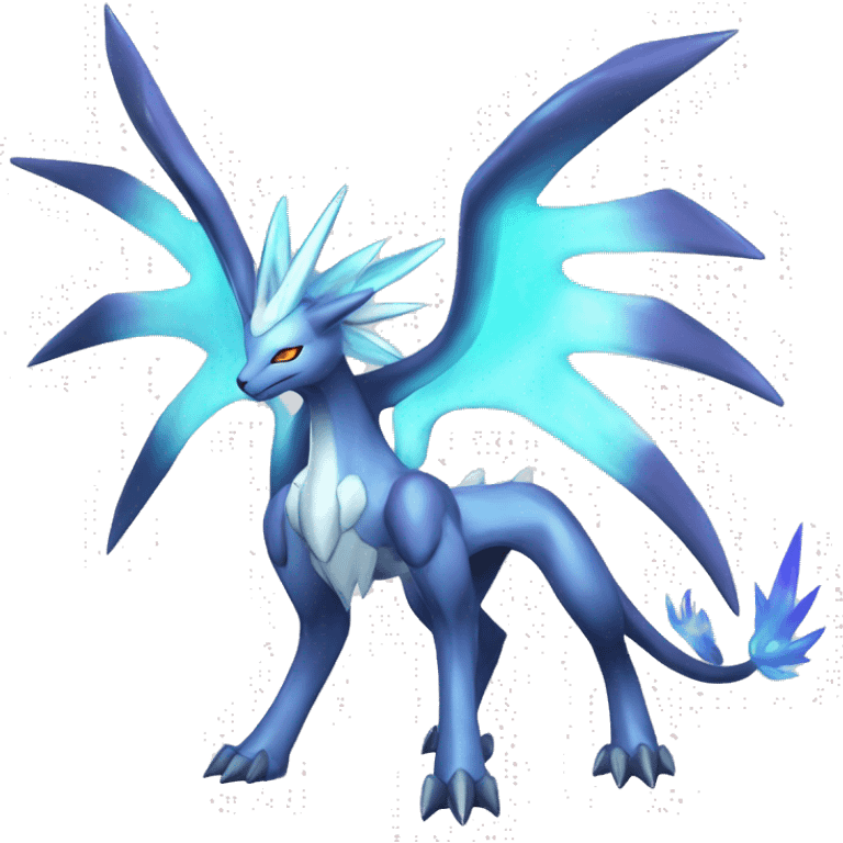  cool edgy shiny colorful godly ethereal Suicune-Dialga-Fakemon full body emoji