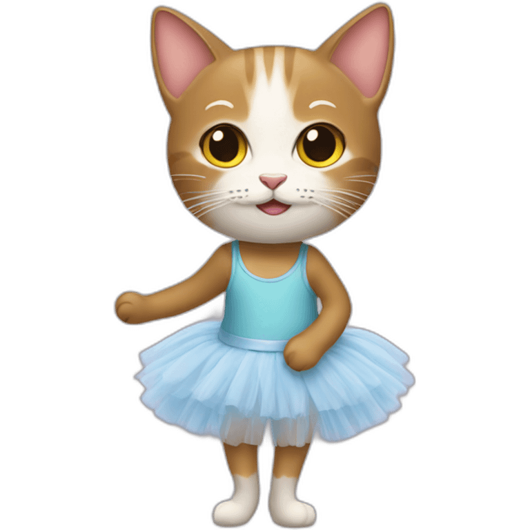 Un chat en tutu emoji