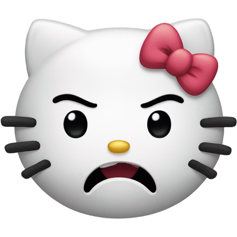 Angry Hello Kitty emoji