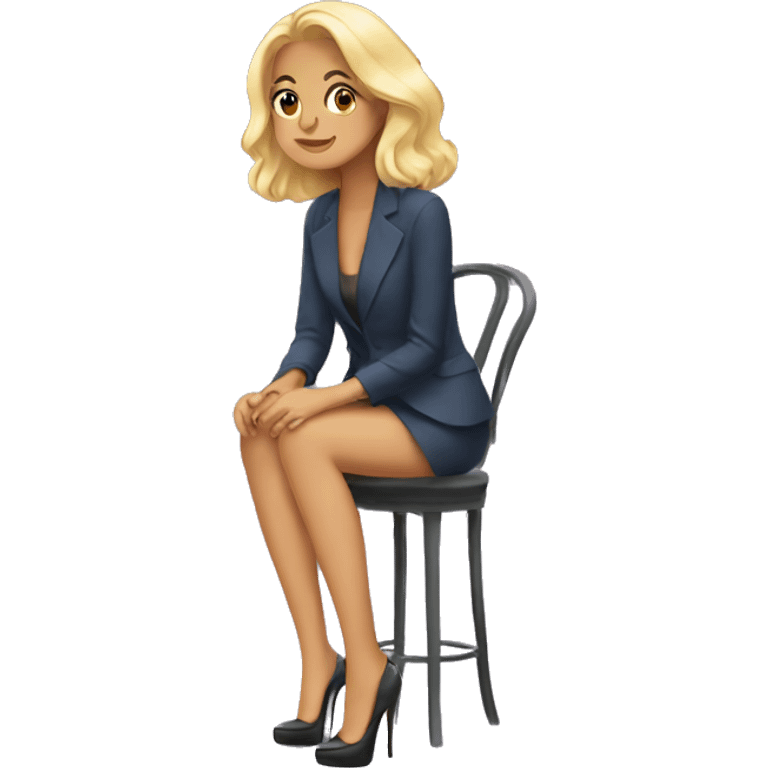 girl sit in high heels shoes emoji