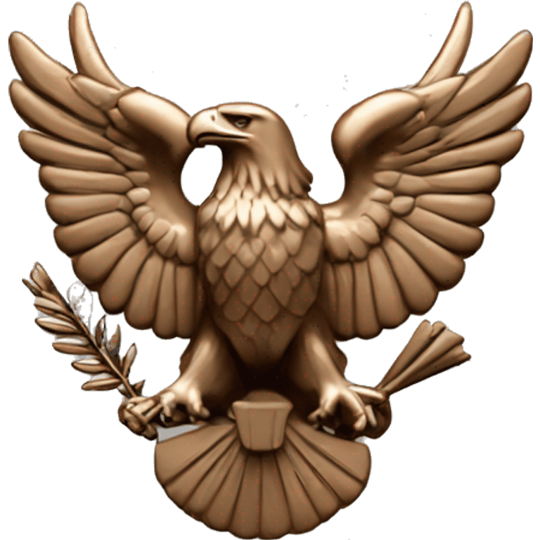 all Bronze military badge with stars and an eagle emoji