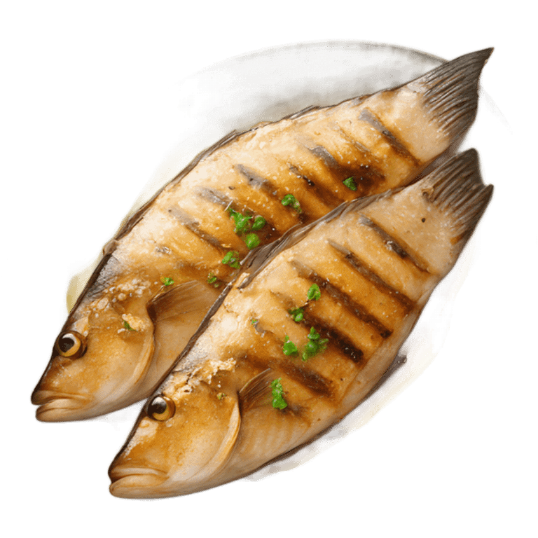 grilled fish fillets with brown butter sauce emoji