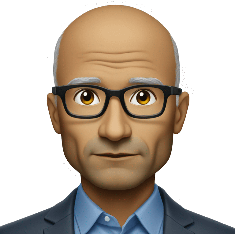 Satya Nadella showing courage in the face of danger emoji