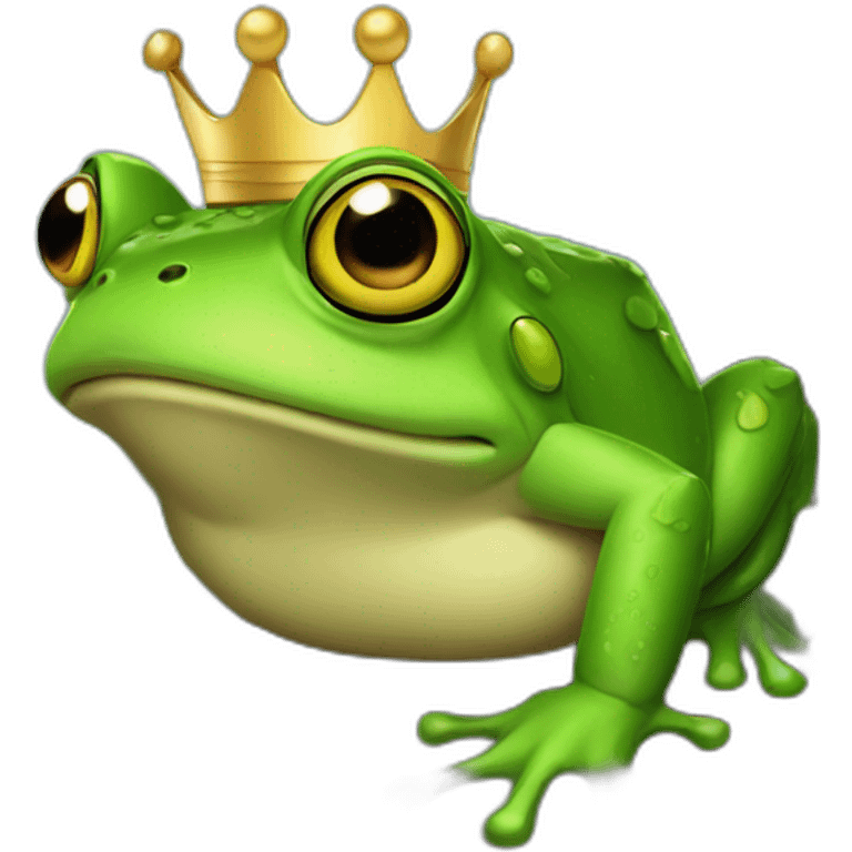 Queen frog in forest emoji