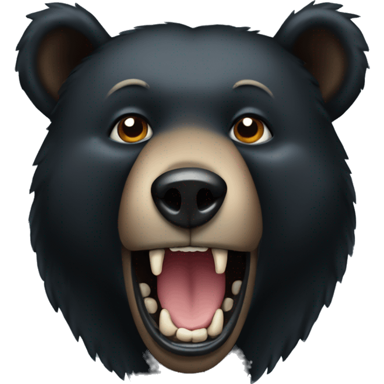 Black bear with piercings  emoji