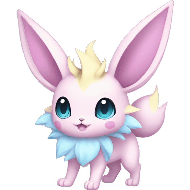 Kawaii Pastel Eeveelution-Cute-Pokémon-fusion full body emoji