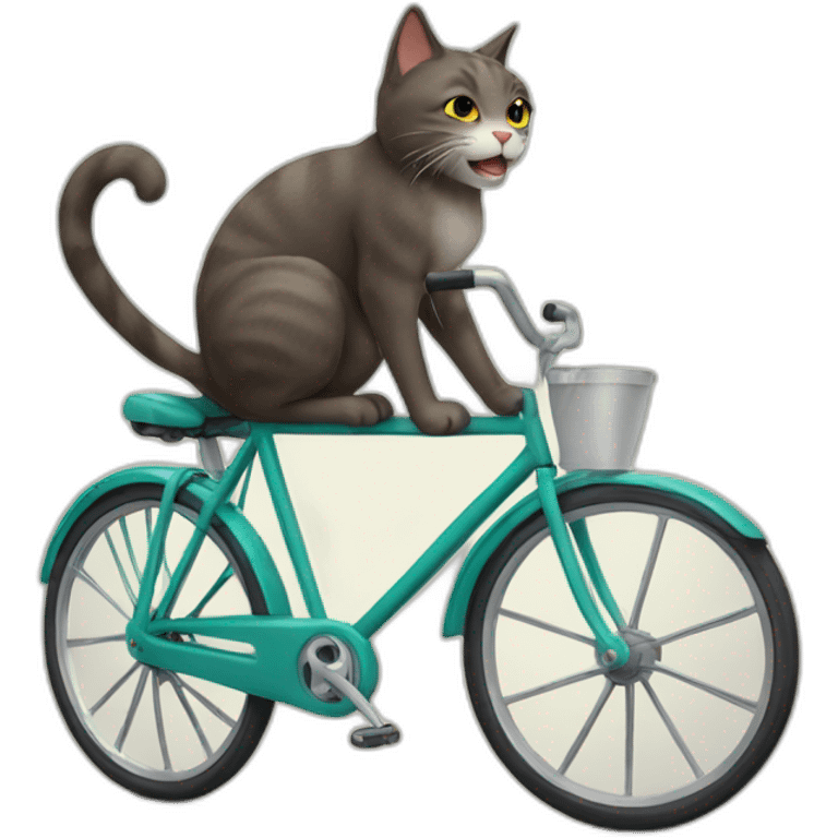 Cat on bicycle emoji