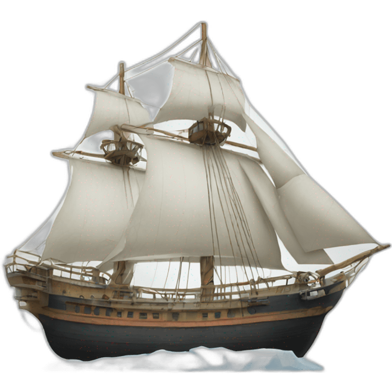 Ship go to the Antarktis  emoji