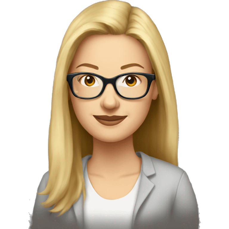 Portrait of Kristin Rahn-Tiemeyer wearing glasses emoji