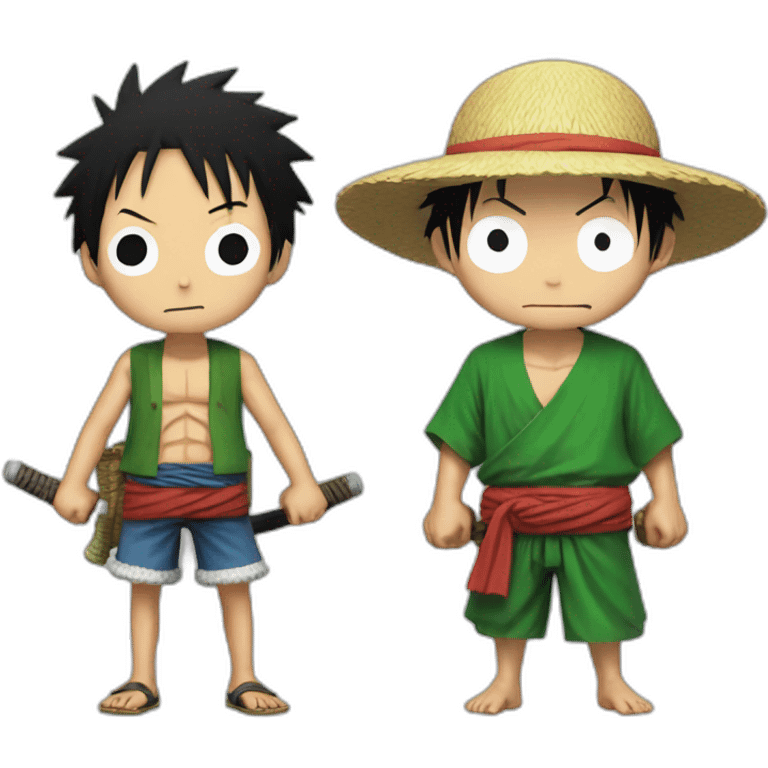 Luffy and Zoro emoji