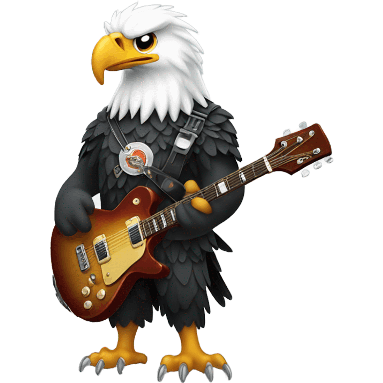 Eagle with electric guitar  emoji