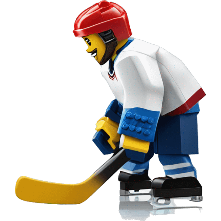 lego playing ice hockey emoji