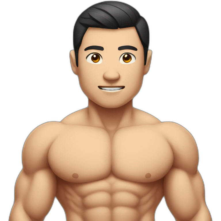 muscle chinese guy emoji