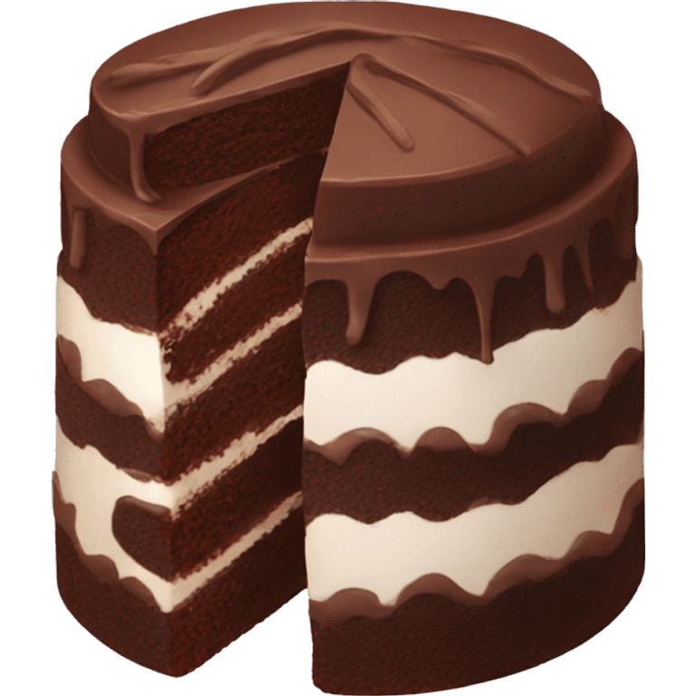 round chocolate cake emoji