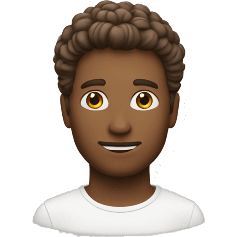 Homme blanc, qui a une fleur dans les cheveux brun emoji