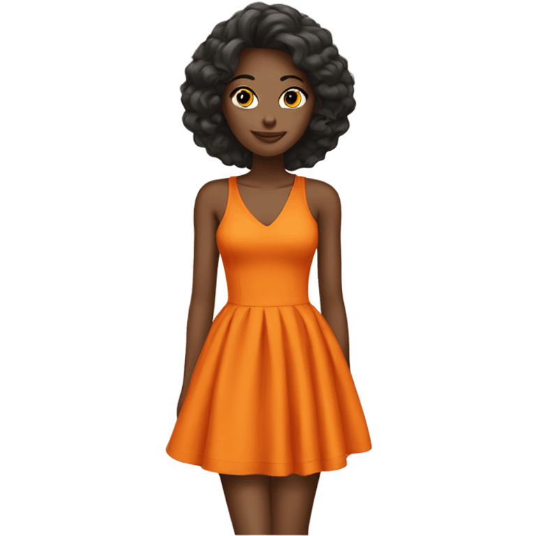 fashion orange dress emoji