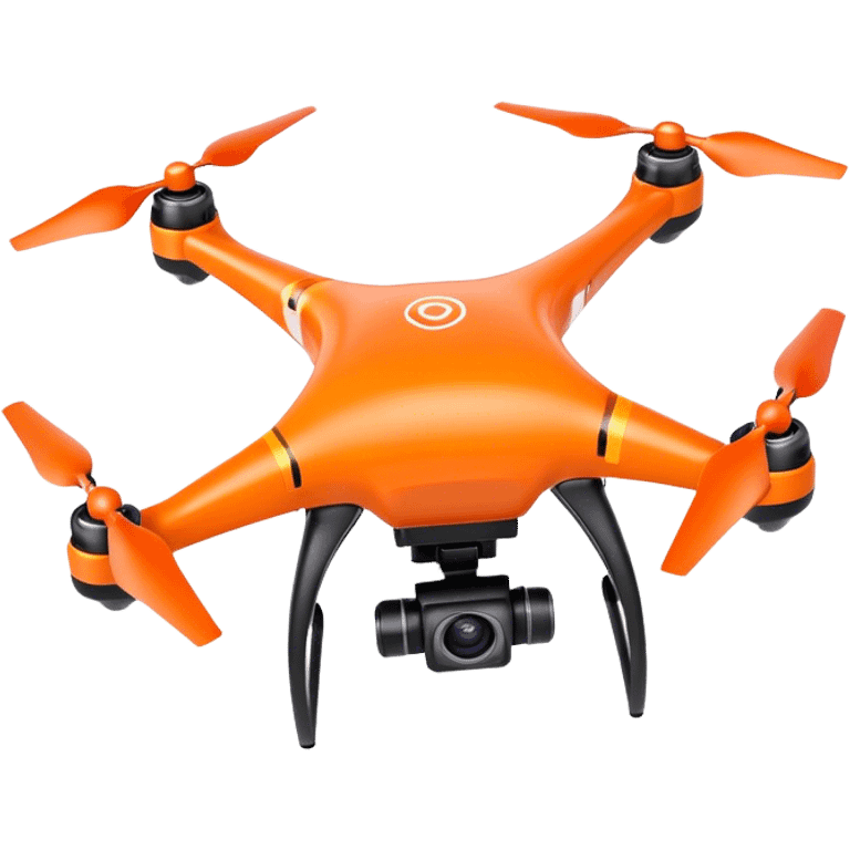 orange drone with camera emoji