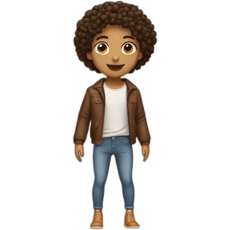 Skinny latino with short curly hairs and an Hermes Birking bag emoji