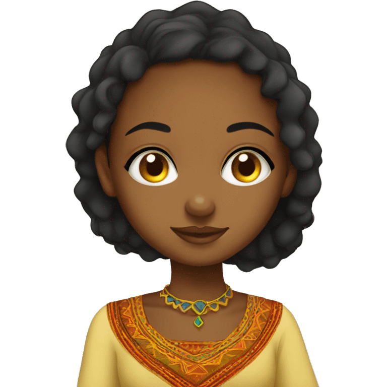 Pretty Ethiopian girl with habesha dress  emoji