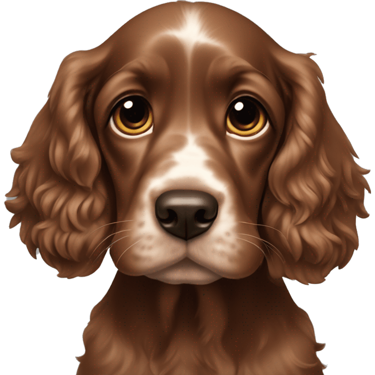 Full brown cocker spaniel puppy emoji