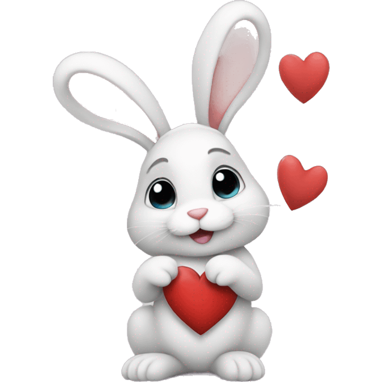 Bunny with heart emoji