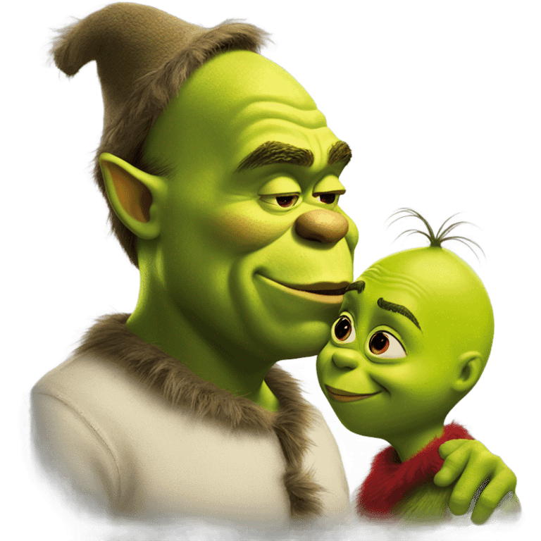 shrek kissing the grinch   emoji