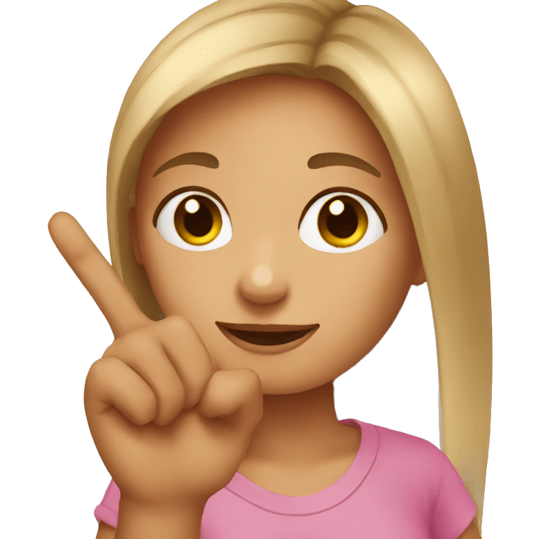 girl with a finger shashin emoji