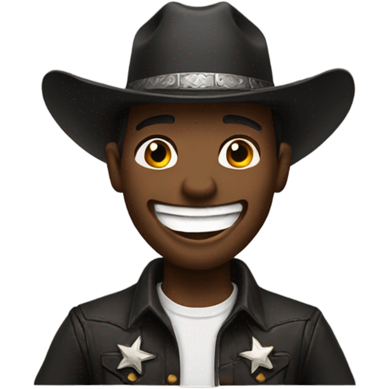 black cowboy laughing emoji