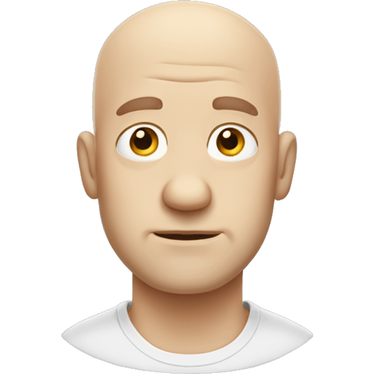 embarrassed white bald guy floating head emoji