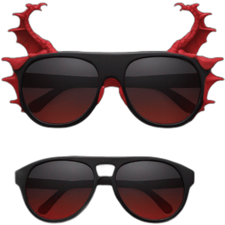 Black Red dragon sunglasses emoji