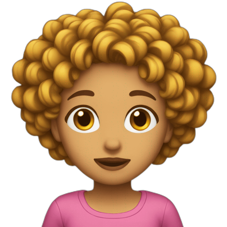 Chica pelo corto castaño emoji