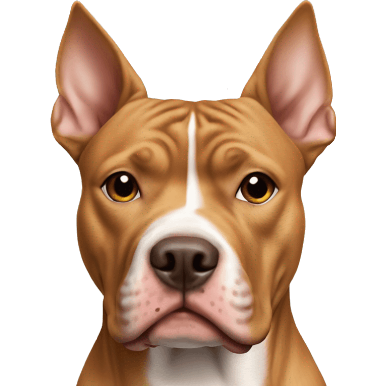 Light brown pitbull ears CROPPED short emoji