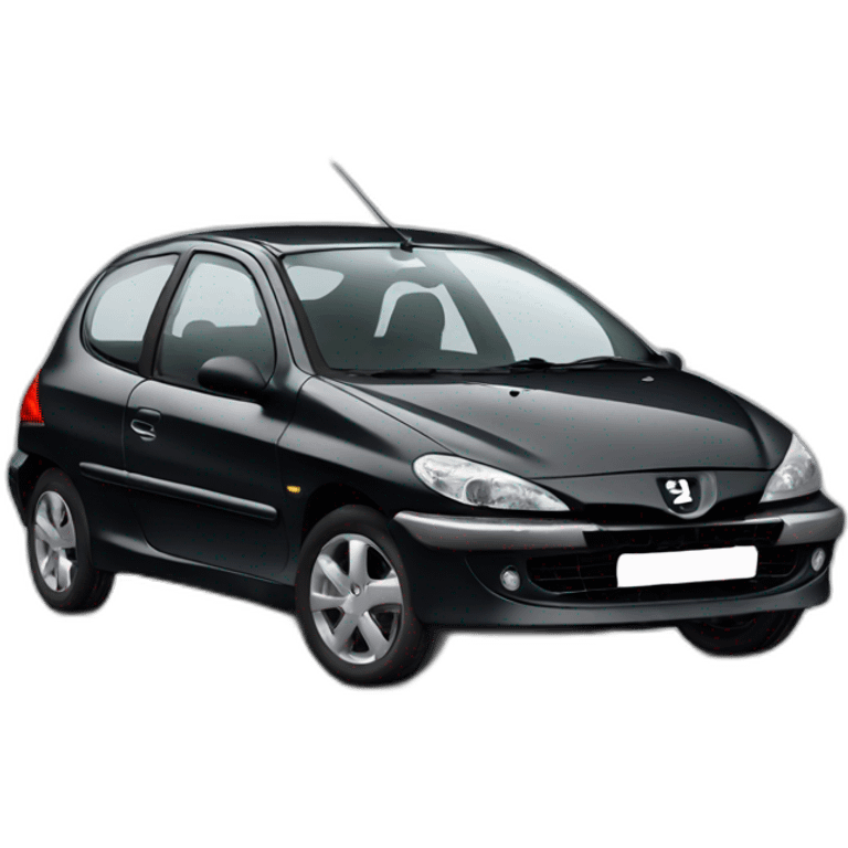 Peugeot 206+ noire face emoji