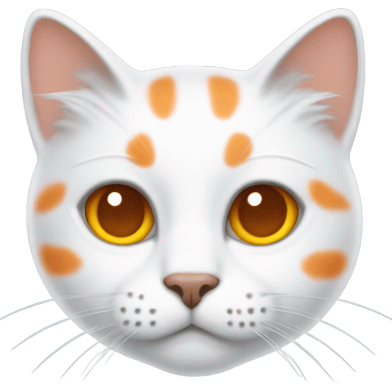 White cat with orange spots emoji