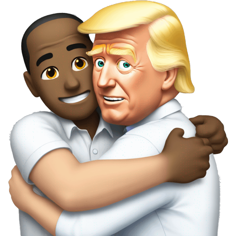 donald trump hugging joe biden  emoji