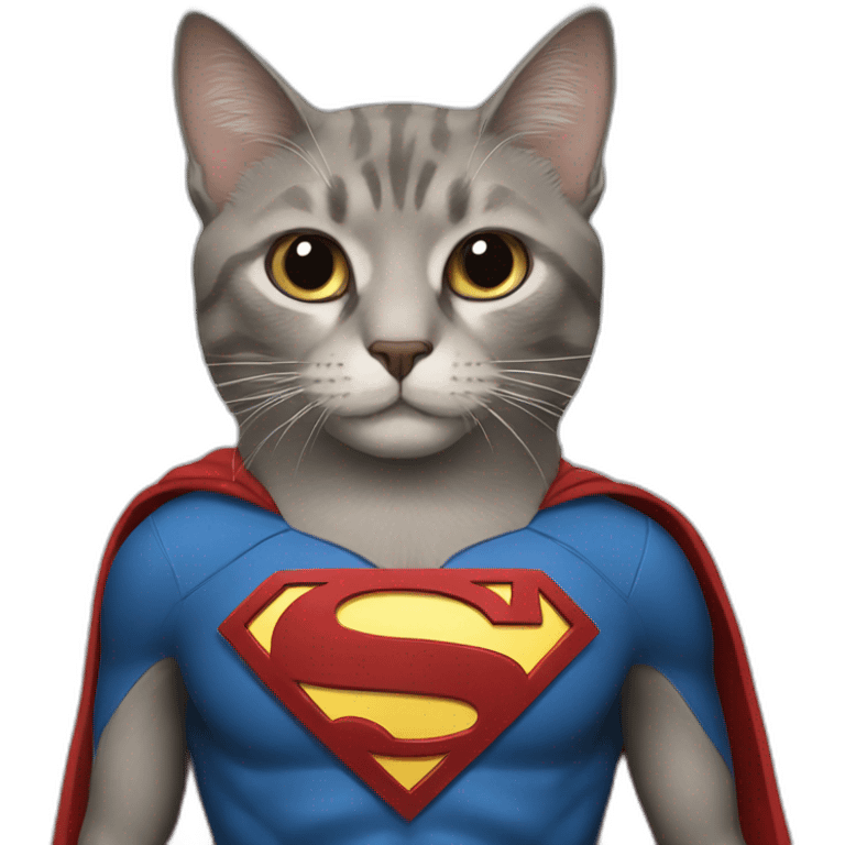 cat superman emoji