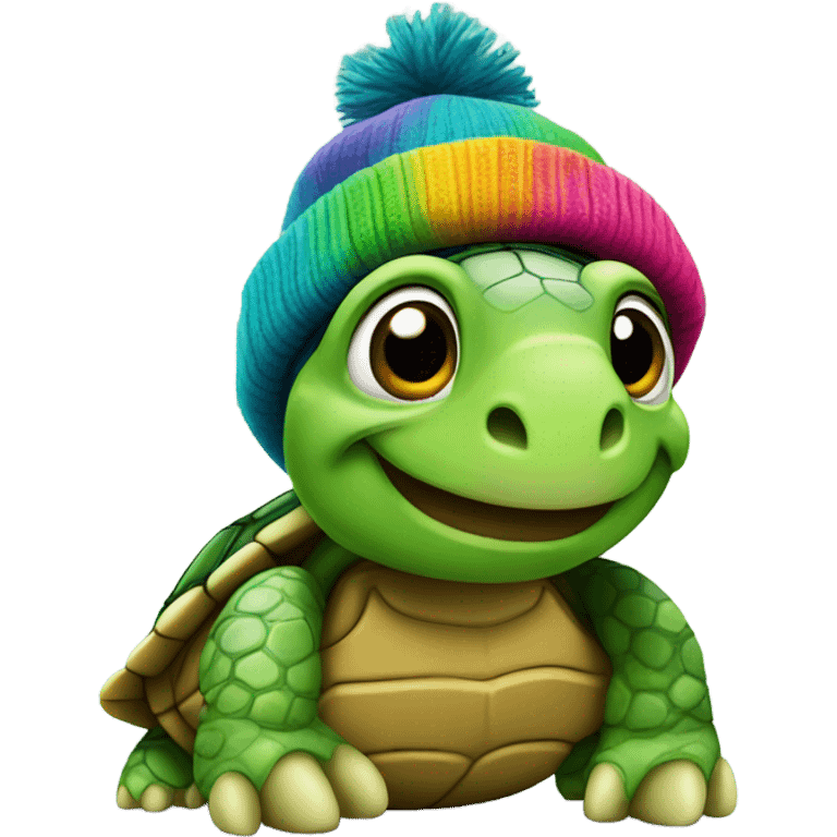 turtle with beanie  emoji