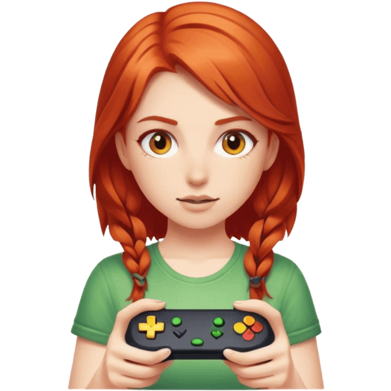 Girl gaming red head emoji