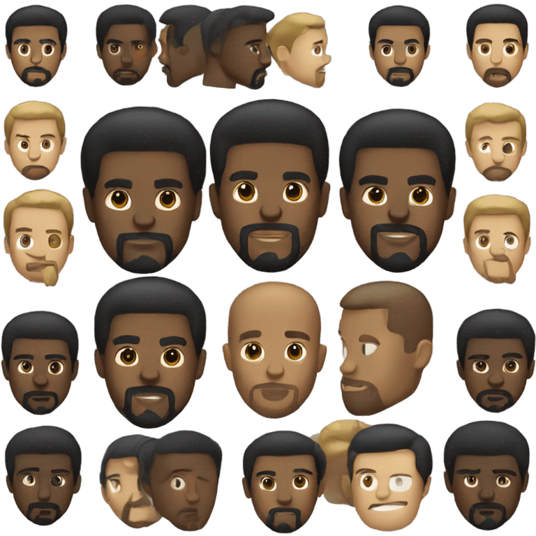 Hot lean black man with black hair and a goatee  emoji