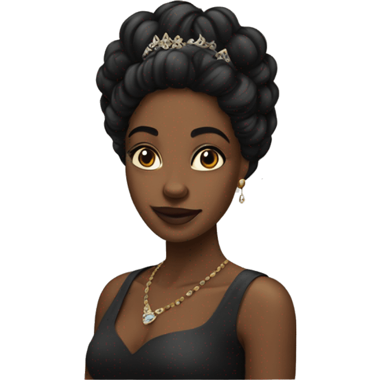 Pretty black queen emoji