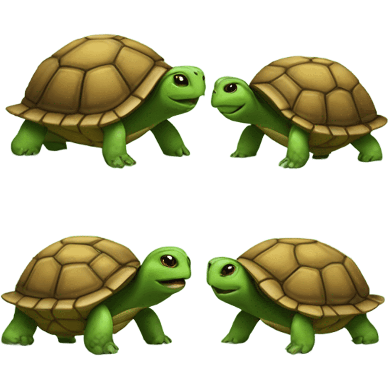 two turtles together  emoji