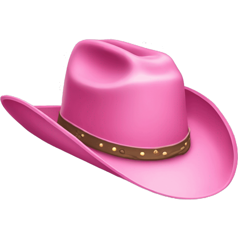 Pink cowboy hat on emoji emoji