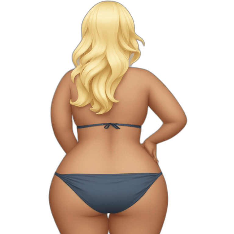 curvy woman bikini hourglass view from the back emoji