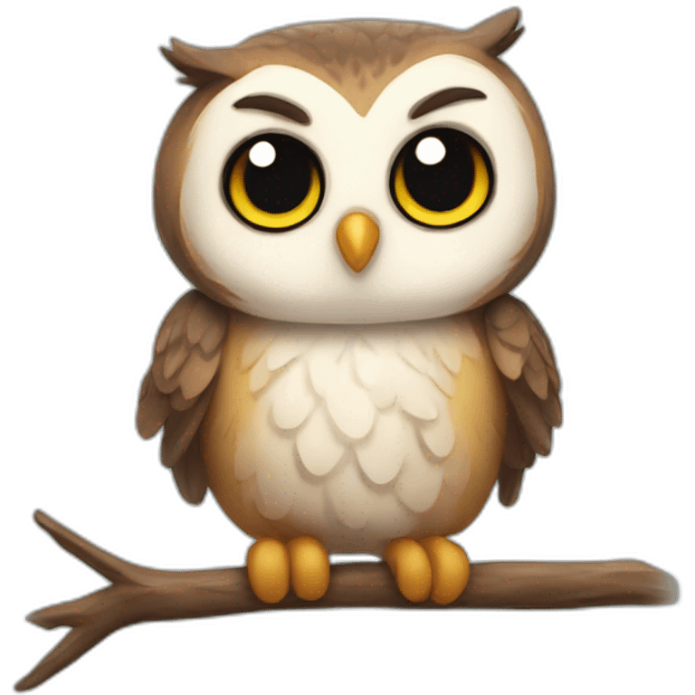 cute owl chibi emoji