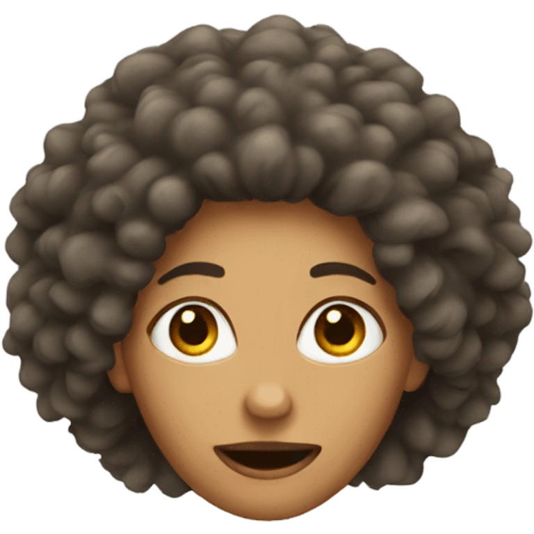 frizzy hair woman emoji