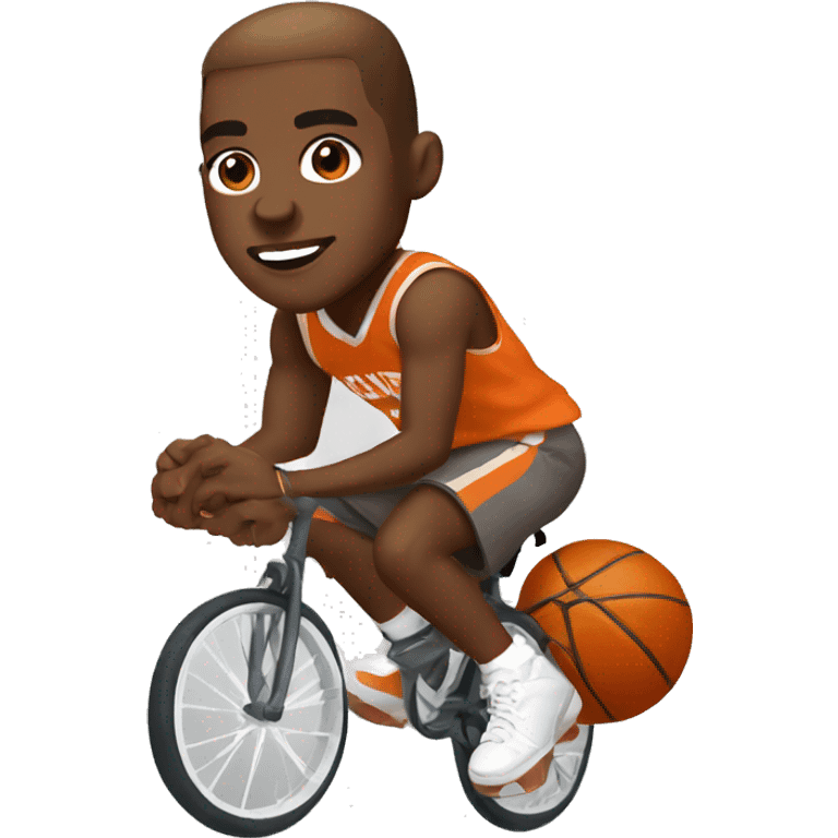 black man riding a squirrel he has brown eyes and is wearing basketball shorts  emoji